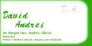 david andrei business card